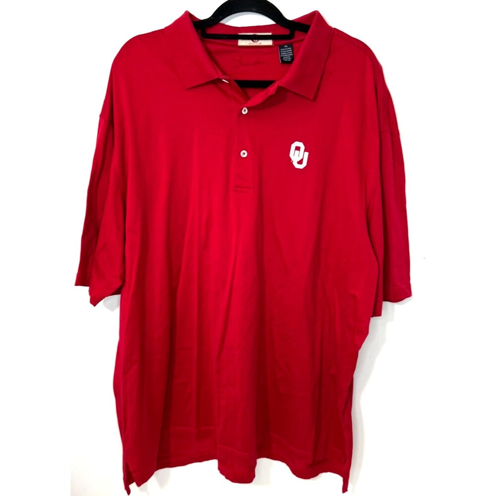 Oklahoma Sooners Polo Shirt Jimmie Austin Golf Club Mens XXL Red Supima Cotton